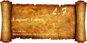 Lagner Fanni névjegykártya